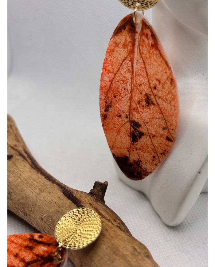 EDICIÓN LIMITADA pendientes artesanos de hoja natural