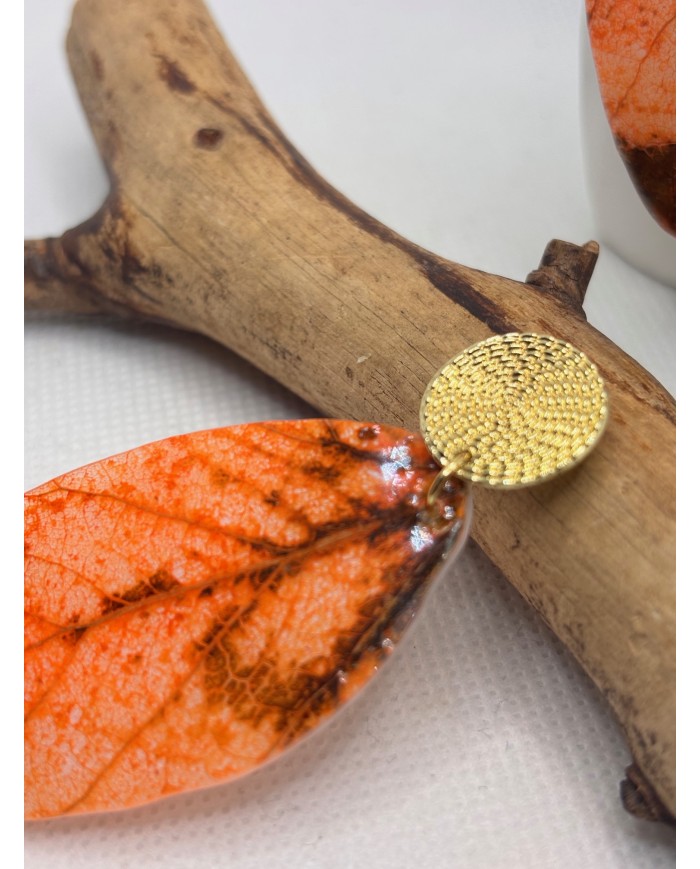 EDICIÓN LIMITADA pendientes artesanos de hoja natural