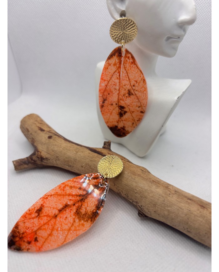 EDICIÓN LIMITADA pendientes artesanos de hoja natural