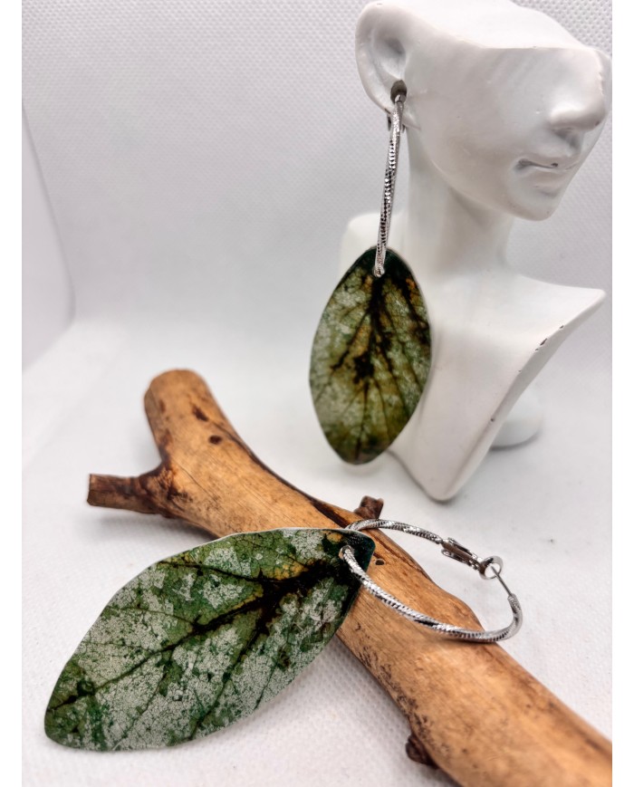 EDICIÓN LIMITADA pendientes artesanos de hoja natural
