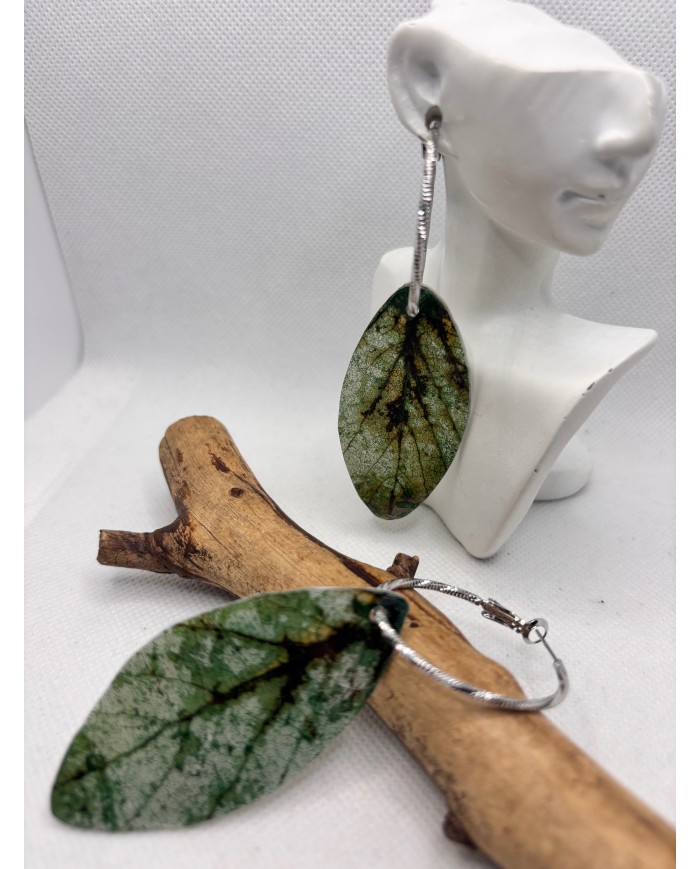EDICIÓN LIMITADA pendientes artesanos de hoja natural