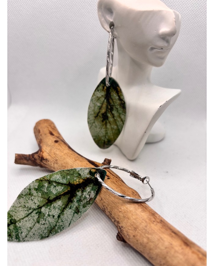EDICIÓN LIMITADA pendientes artesanos de hoja natural