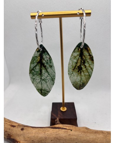 EDICIÓN LIMITADA pendientes artesanos de hoja natural
