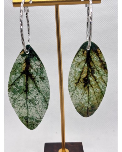 EDICIÓN LIMITADA pendientes artesanos de hoja natural