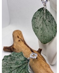 EDICIÓN LIMITADA pendientes artesanos de hoja natural esqueletizada