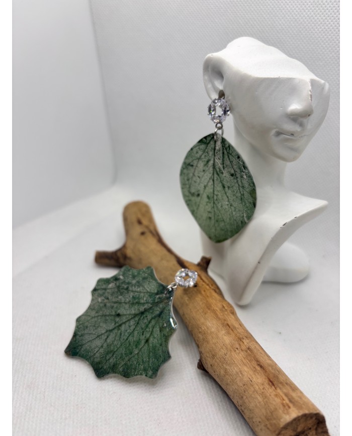 EDICIÓN LIMITADA pendientes artesanos de hoja natural esqueletizada