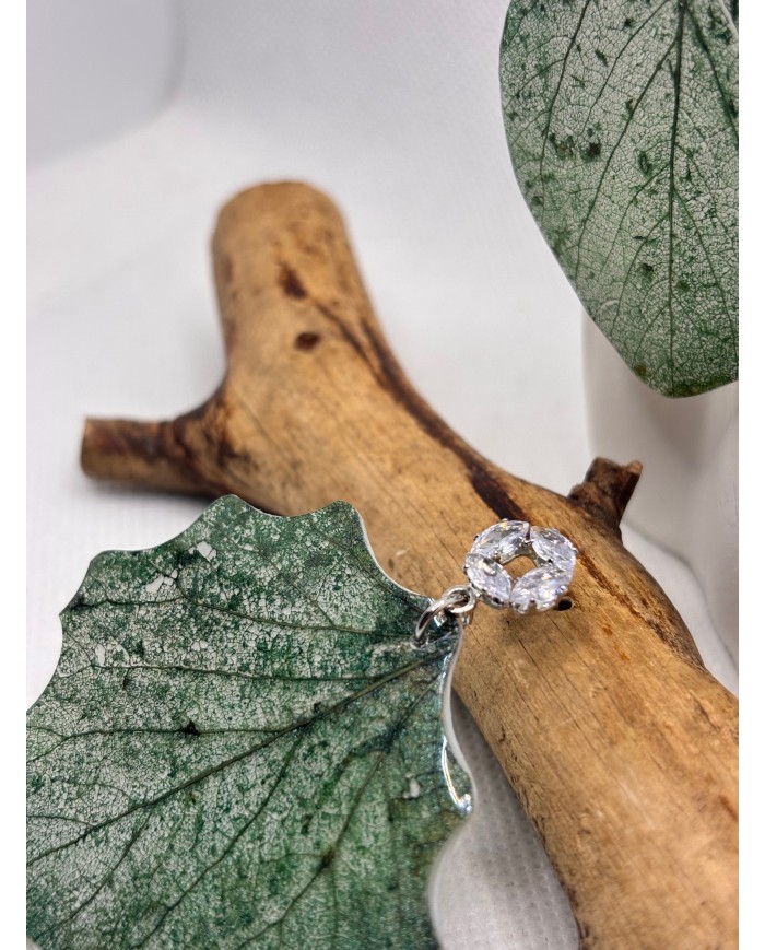 EDICIÓN LIMITADA pendientes artesanos de hoja natural esqueletizada