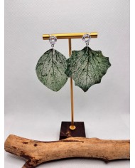 EDICIÓN LIMITADA pendientes artesanos de hoja natural esqueletizada