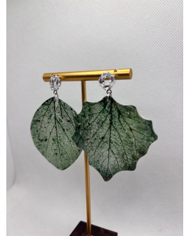 EDICIÓN LIMITADA pendientes artesanos de hoja natural esqueletizada