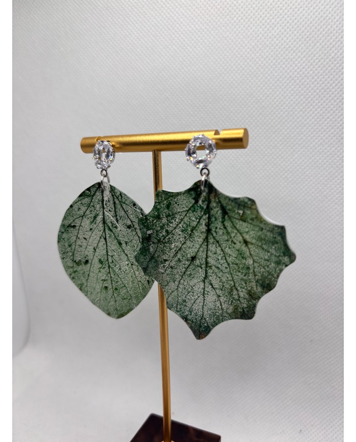 EDICIÓN LIMITADA pendientes artesanos de hoja natural esqueletizada