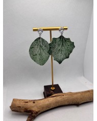 EDICIÓN LIMITADA pendientes artesanos de hoja natural esqueletizada