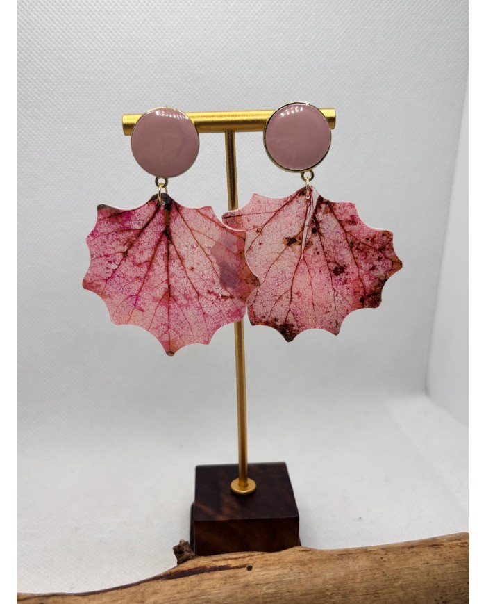 EDICIÓN LIMITADA pendientes artesanos de hoja natural