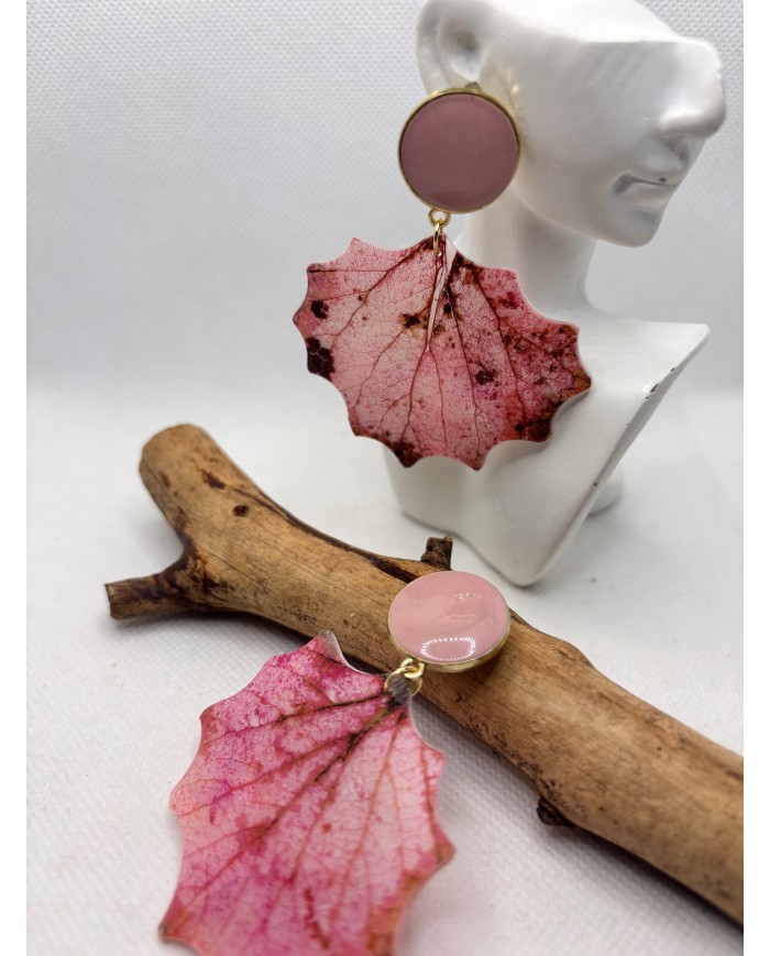 EDICIÓN LIMITADA pendientes artesanos de hoja natural
