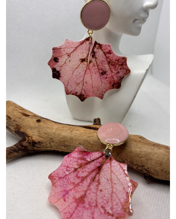 EDICIÓN LIMITADA pendientes artesanos de hoja natural