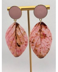 EDICIÓN LIMITADA pendientes de hoja natural esqueletizada
