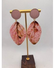 EDICIÓN LIMITADA pendientes artesanos de hoja natural esqueletizada