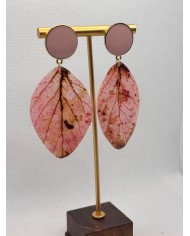 EDICIÓN LIMITADA pendientes artesanos de hoja natural esqueletizada