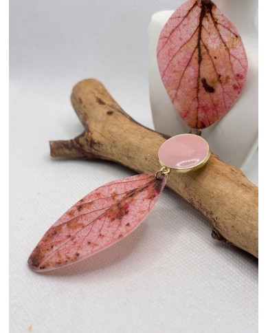 EDICIÓN LIMITADA pendientes artesanos de hoja natural esqueletizada