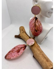 EDICIÓN LIMITADA pendientes artesanos de hoja natural esqueletizada