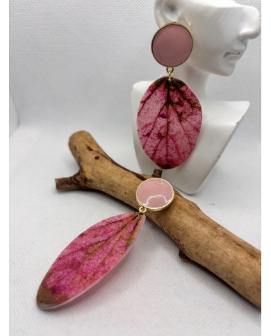 EDICIÓN LIMITADA pendientes de hoja natural esqueletizada