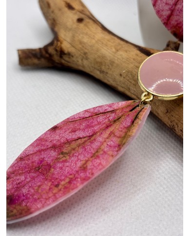 EDICIÓN LIMITADA pendientes de hoja natural esqueletizada