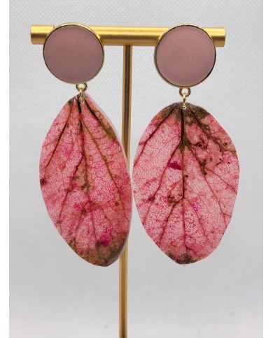 EDICIÓN LIMITADA pendientes de hoja natural esqueletizada
