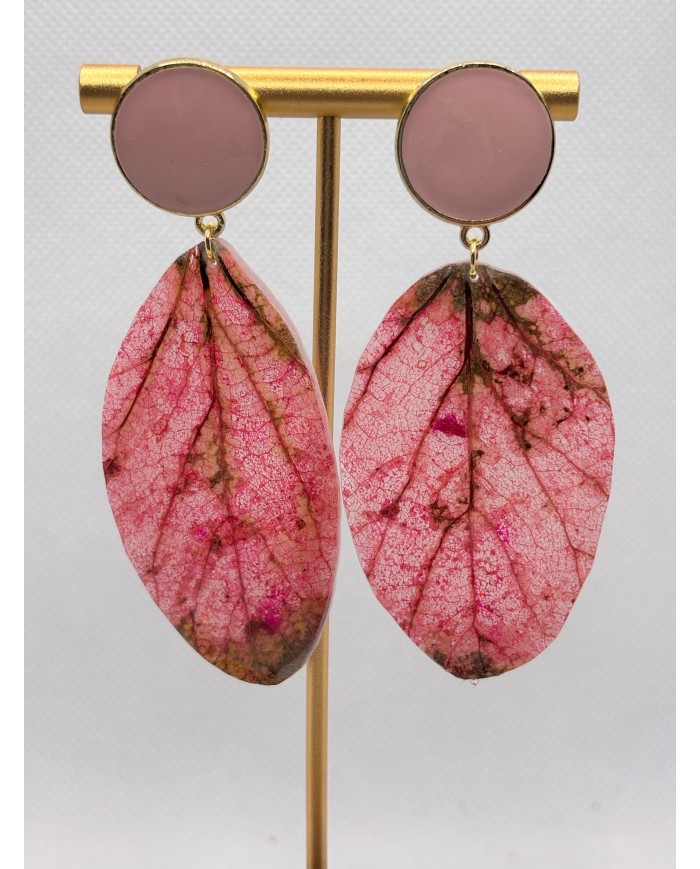 EDICIÓN LIMITADA pendientes de hoja natural esqueletizada