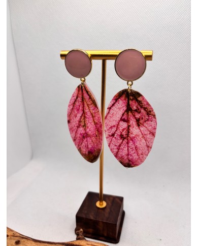 EDICIÓN LIMITADA pendientes de hoja natural esqueletizada