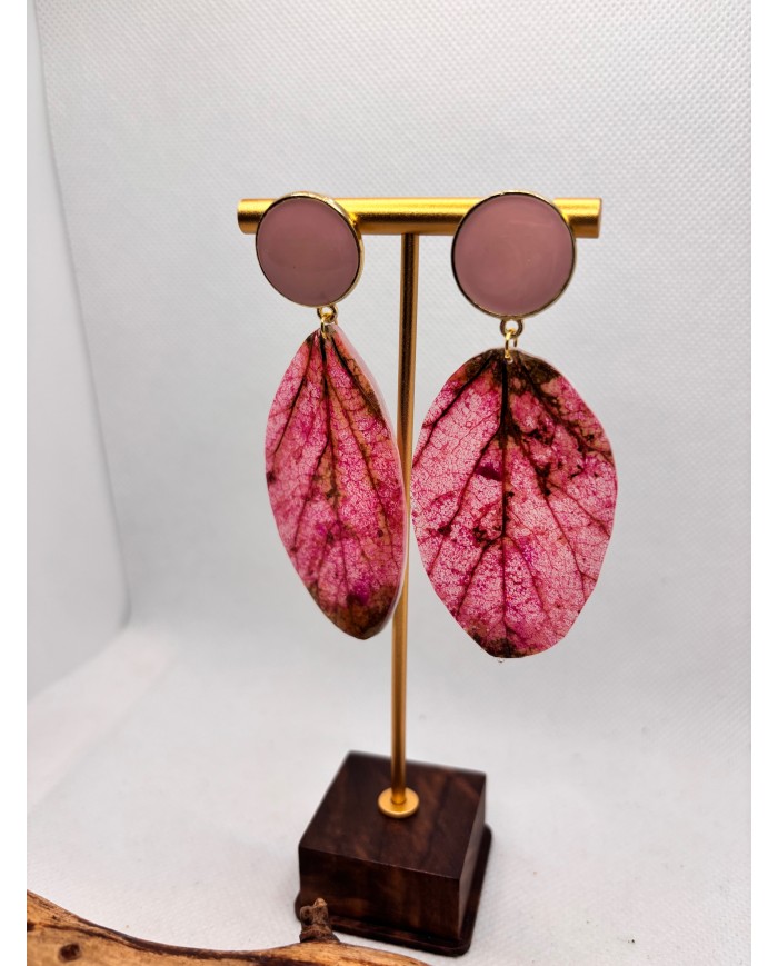 EDICIÓN LIMITADA pendientes de hoja natural esqueletizada