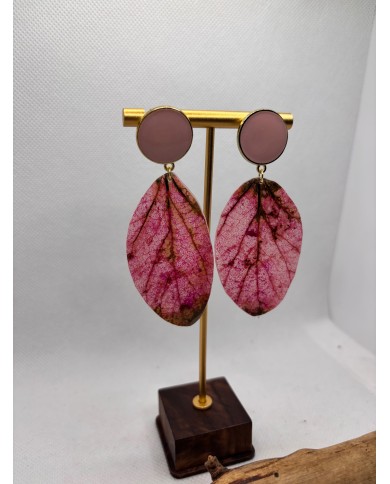 EDICIÓN LIMITADA pendientes de hoja natural esqueletizada