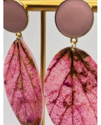 EDICIÓN LIMITADA pendientes de hoja natural esqueletizada