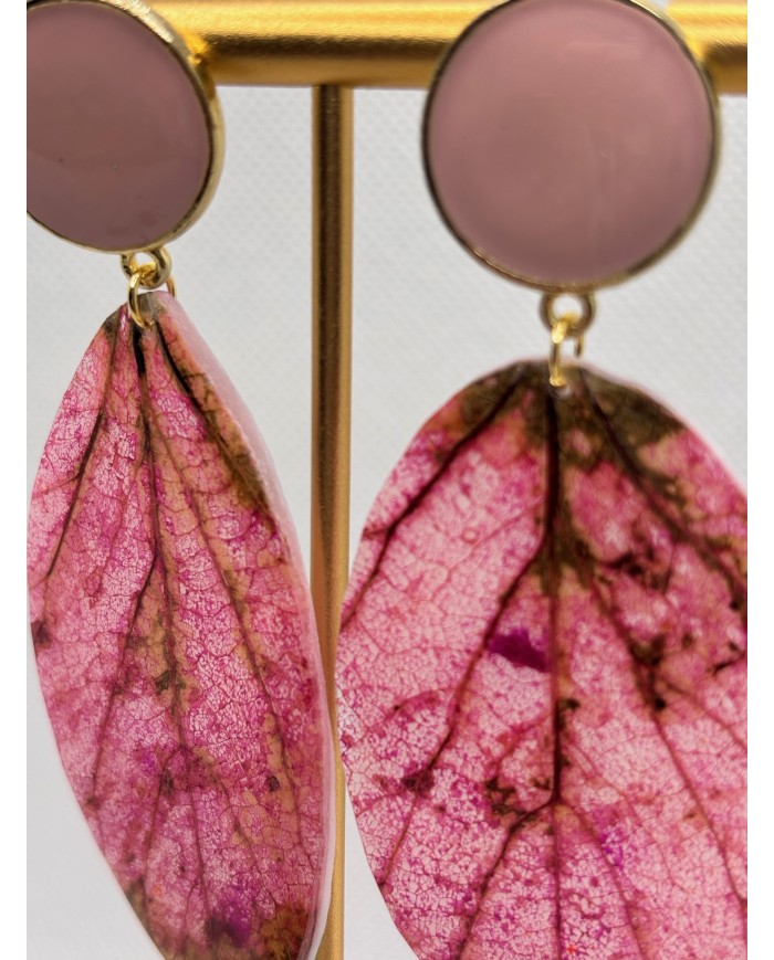 EDICIÓN LIMITADA pendientes de hoja natural esqueletizada