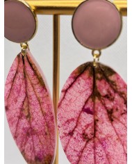 EDICIÓN LIMITADA pendientes de hoja natural esqueletizada