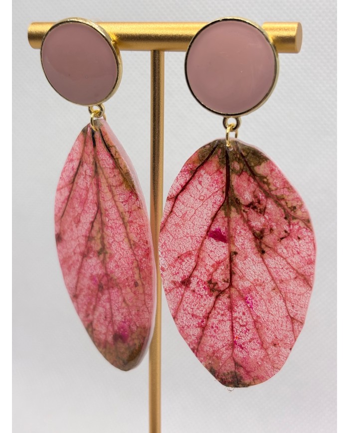 EDICIÓN LIMITADA pendientes de hoja natural esqueletizada