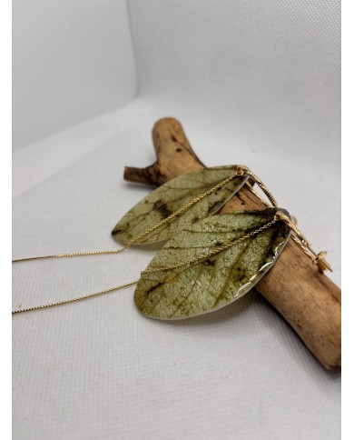 EDICIÓN LIMITADA pendientes artesanos de hoja natural esqueletizada