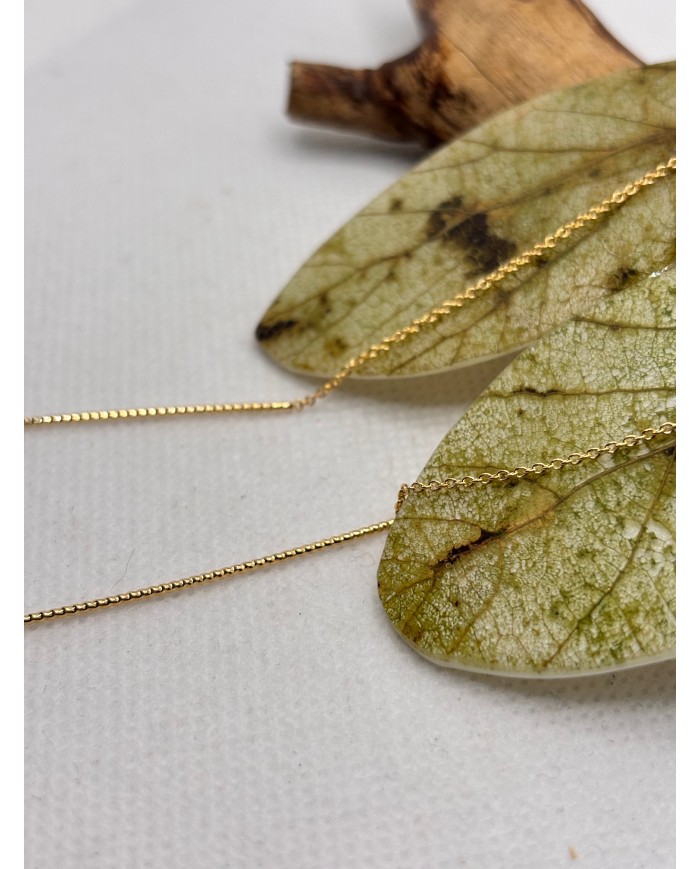 EDICIÓN LIMITADA pendientes artesanos de hoja natural esqueletizada