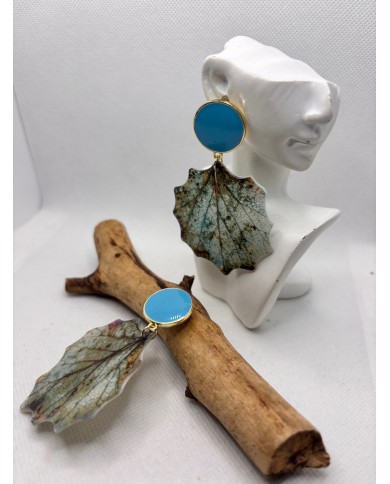 EDICIÓN LIMITADA pendientes artesanos de hoja natural