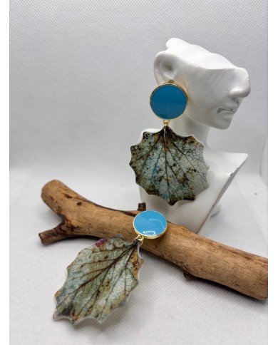 EDICIÓN LIMITADA pendientes artesanos de hoja natural