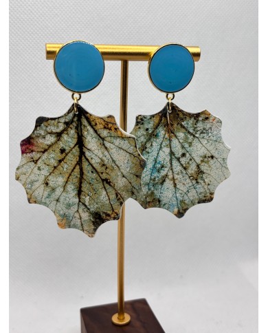 EDICIÓN LIMITADA pendientes artesanos de hoja natural