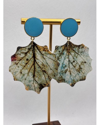 EDICIÓN LIMITADA pendientes artesanos de hoja natural