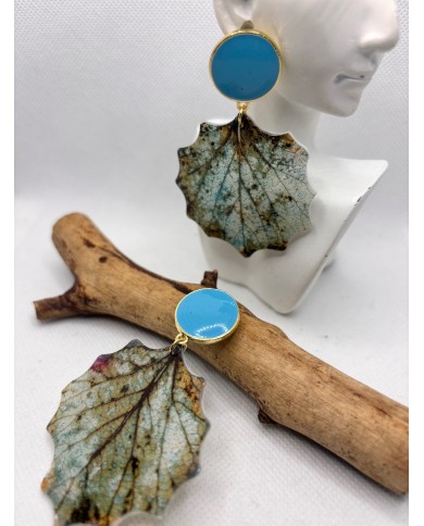 EDICIÓN LIMITADA pendientes artesanos de hoja natural