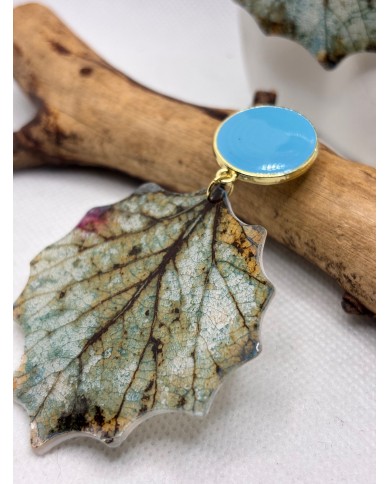 EDICIÓN LIMITADA pendientes artesanos de hoja natural