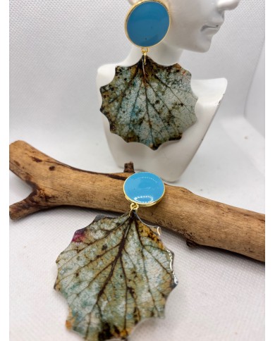 EDICIÓN LIMITADA pendientes artesanos de hoja natural