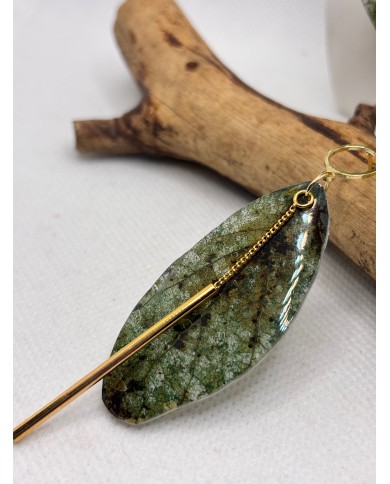 EDICIÓN LIMITADA pendientes artesanos de hoja natural esqueletizada