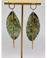 EDICIÓN LIMITADA pendientes artesanos de hoja natural