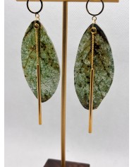 EDICIÓN LIMITADA pendientes artesanos de hoja natural esqueletizada