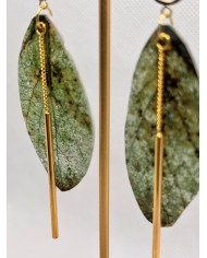 EDICIÓN LIMITADA pendientes artesanos de hoja natural esqueletizada