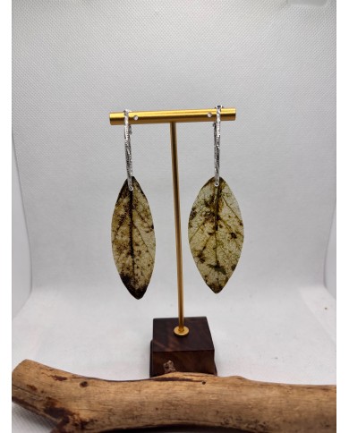 EDICIÓN LIMITADA pendientes artesanos de hoja natural