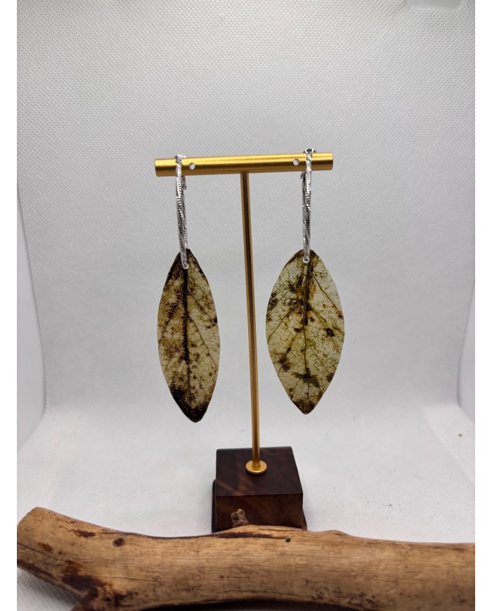 EDICIÓN LIMITADA pendientes artesanos de hoja natural