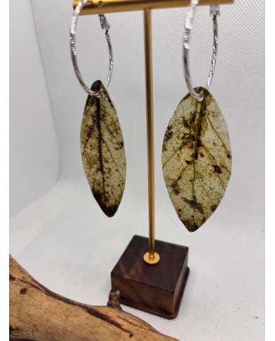 EDICIÓN LIMITADA pendientes artesanos de hoja natural